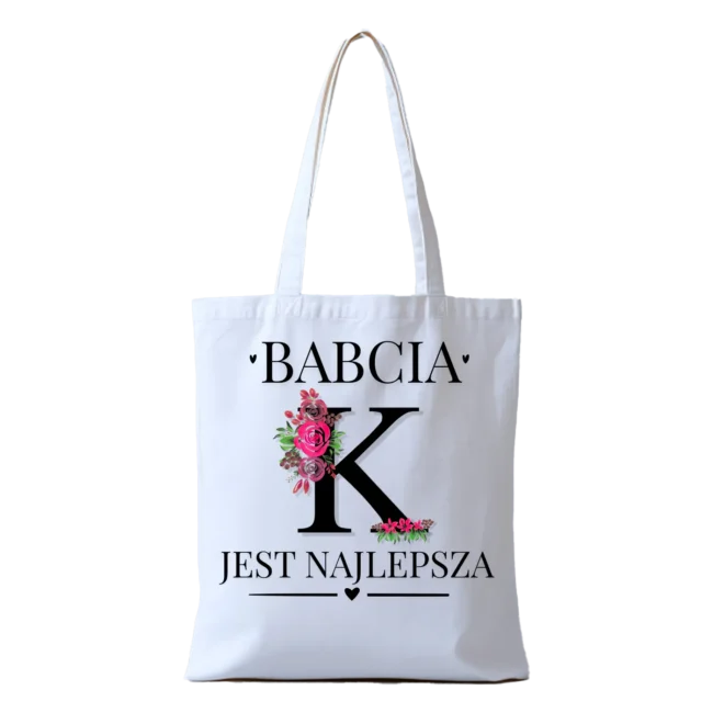 Torba dla babci inicjał - wzór 2